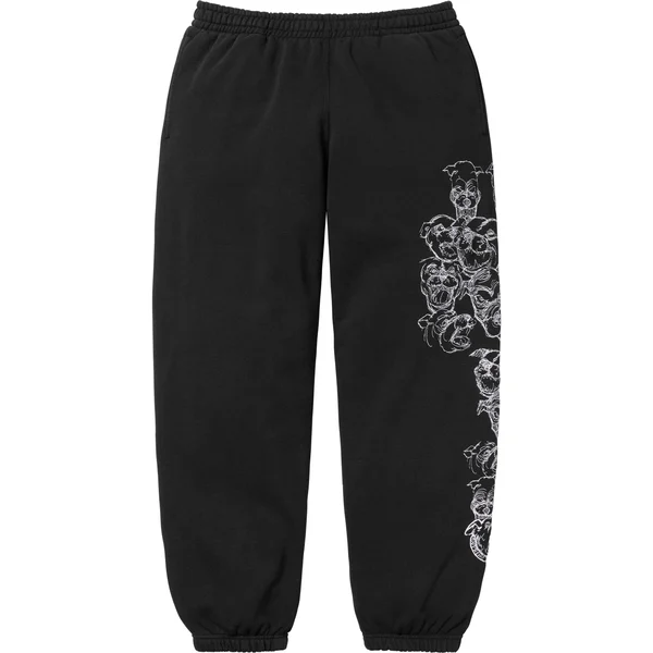 Supreme Pitbulls Embroidered Sweatpant - Black (front)