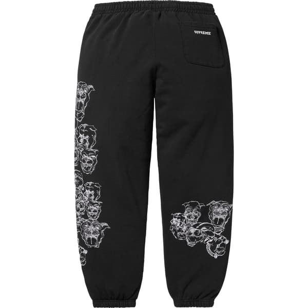 Supreme Pitbulls Embroidered Sweatpant - Black (front)