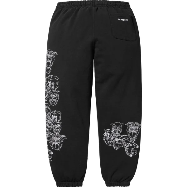Supreme Pitbulls Embroidered Sweatpant - Black (front)