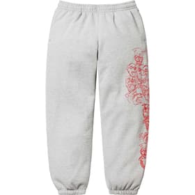 Supreme Pitbulls Embroidered Sweatpant Heather Grey