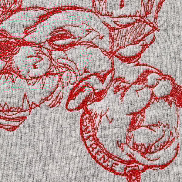 Supreme Pitbulls Embroidered Sweatpant - Heather Grey (front)