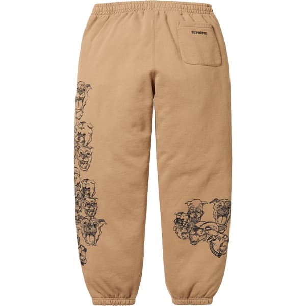 Supreme Pitbulls Embroidered Sweatpant - Light Tan (front)