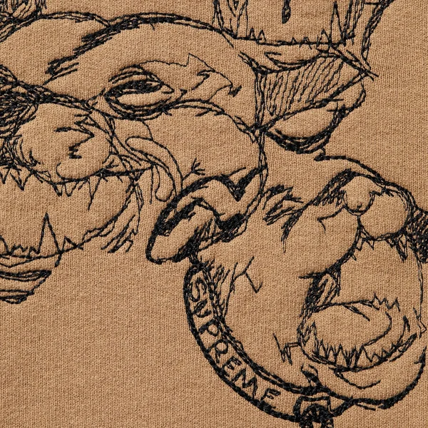 Supreme Pitbulls Embroidered Sweatpant - Light Tan (front)