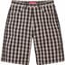 Supreme Plaid Baggy Short - Black (front)