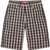 Supreme Plaid Baggy Short - Black (front)
