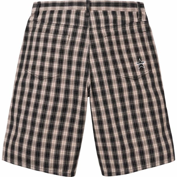 Supreme Plaid Baggy Short - Black (front)
