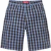 Supreme Plaid Baggy Short - Blue (front)
