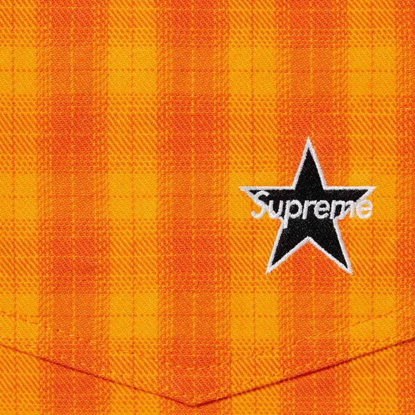 Supreme Plaid Baggy Short - Orange (front)