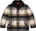 Supreme Plaid Car Coat - Cream (front)