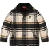 Supreme Plaid Car Coat - Cream (front)