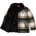 Supreme Plaid Car Coat - Cream (front)