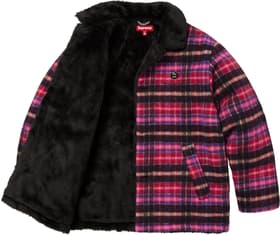 Supreme Plaid Car Coat Pink