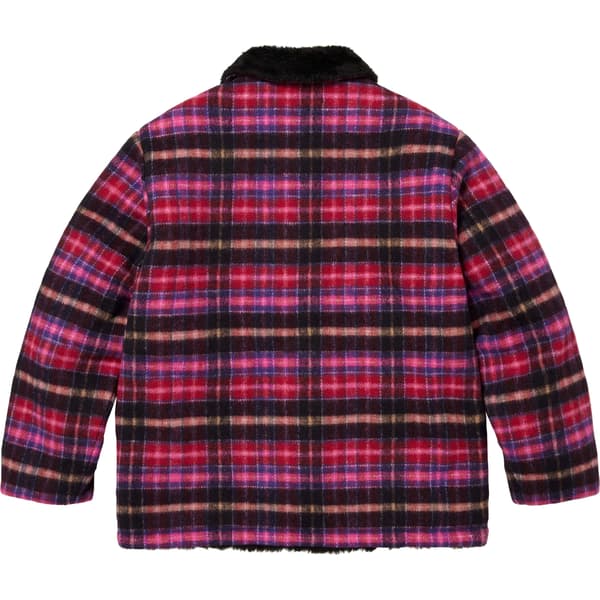 Supreme Plaid Car Coat - Pink (front)