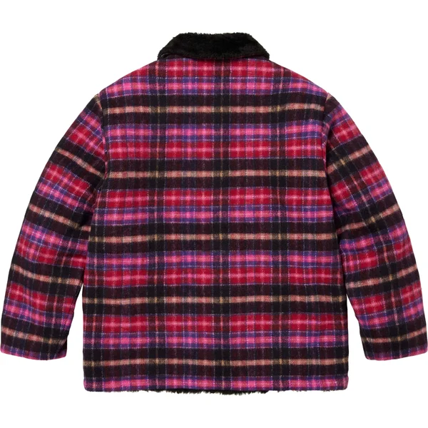 Supreme Plaid Car Coat - Pink (front)