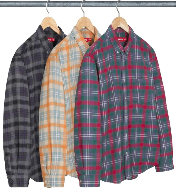 Supreme Plaid Flannel Shirt - Product Image