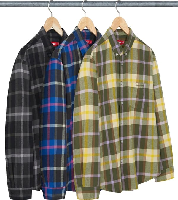 Supreme Plaid Flannel Shirt - Product Image