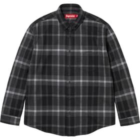 Supreme Plaid Flannel Shirt Black