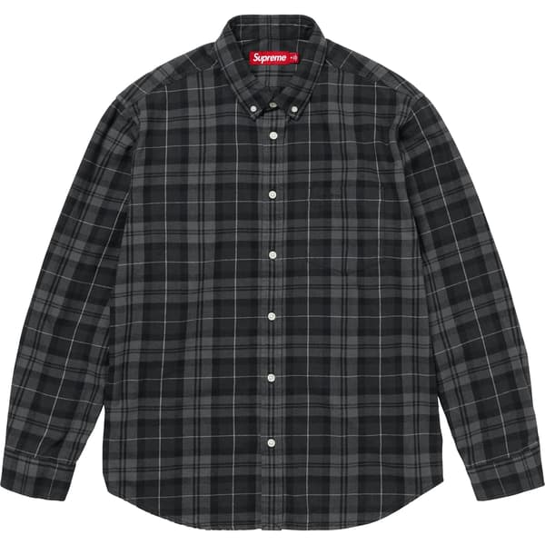 Supreme Plaid Flannel Shirt - Black (front)