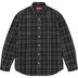 Supreme Plaid Flannel Shirt - Black (front)