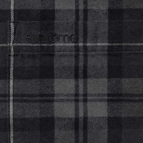 Supreme Plaid Flannel Shirt - Black (front)