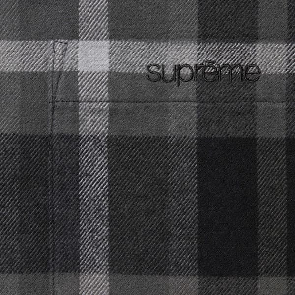 Supreme Plaid Flannel Shirt - Black (front)