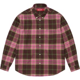 Supreme Plaid Flannel Shirt Brown