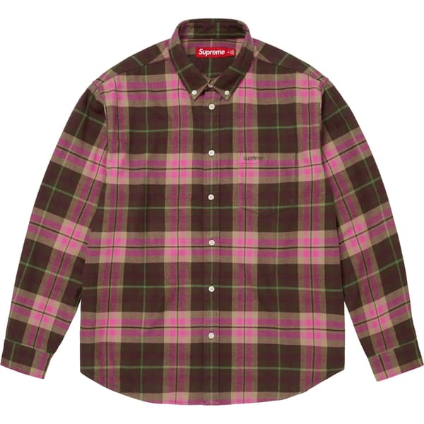 Supreme Plaid Flannel Shirt - Brown (front)