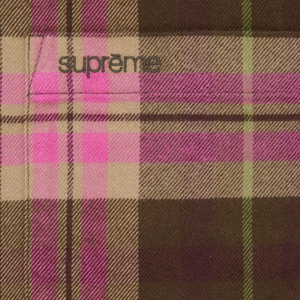 Supreme Plaid Flannel Shirt - Brown (front)