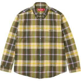 Supreme Plaid Flannel Shirt Green