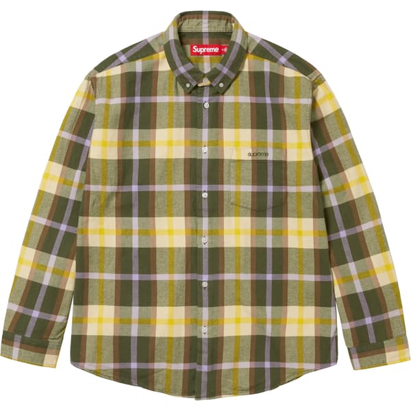 Supreme Plaid Flannel Shirt - Green (front)