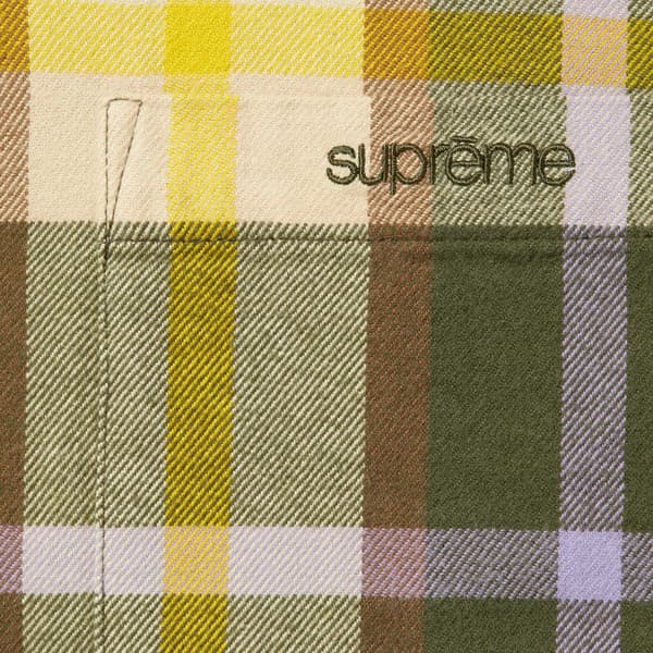 Supreme Plaid Flannel Shirt - Green (front)