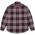 Supreme Plaid Flannel Shirt - Grey (front)