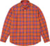 Supreme Plaid Flannel Shirt - Orange (front)