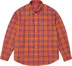 Supreme Plaid Flannel Shirt - Orange (front)