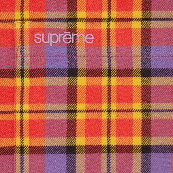Supreme Plaid Flannel Shirt - Orange (front)