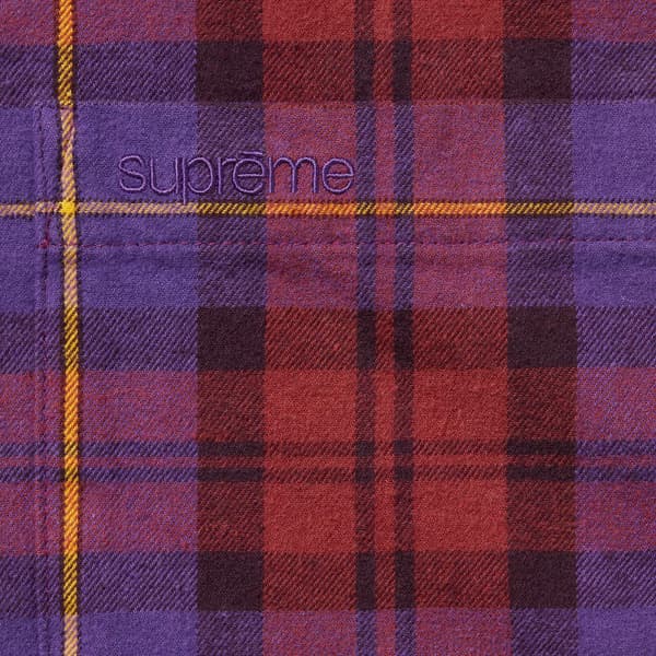 Supreme Plaid Flannel Shirt - Purple (front)