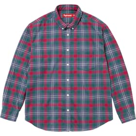 Supreme Plaid Flannel Shirt Slate