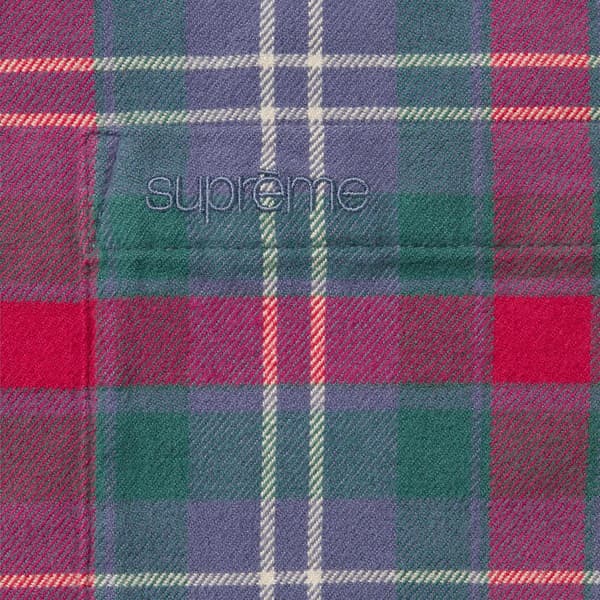 Supreme Plaid Flannel Shirt - Slate (front)