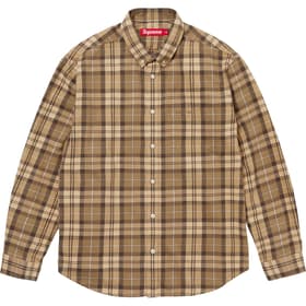 Supreme Plaid Flannel Shirt Tan