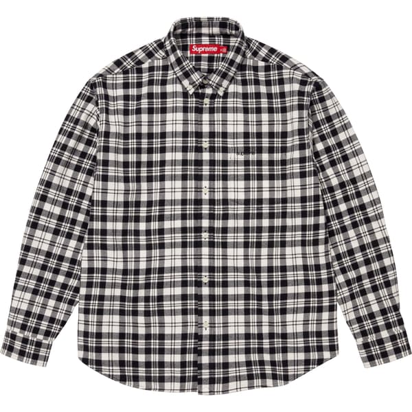 Supreme Plaid Flannel Shirt - White (front)