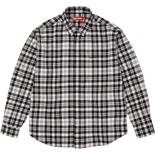 Supreme Plaid Flannel Shirt - White (front)