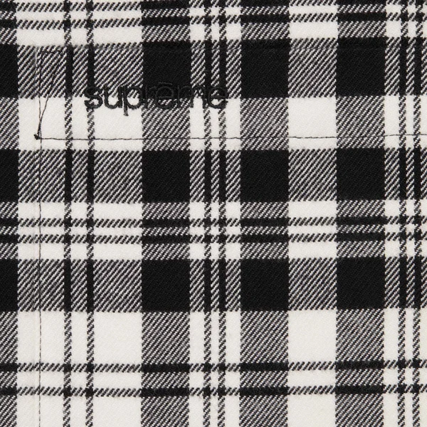 Supreme Plaid Flannel Shirt - White (front)