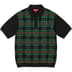Supreme Plaid Knit S/S Polo - Black (front)