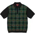Supreme Plaid Knit S/S Polo - Black (front)
