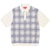 Supreme Plaid Knit S/S Polo - White (front)