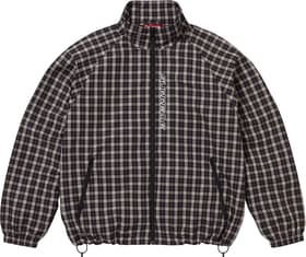 Supreme Plaid Track Jacket Black