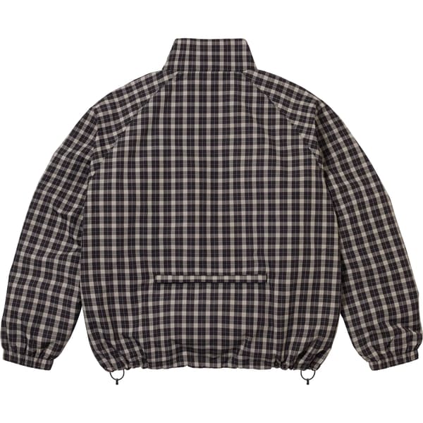 Supreme Plaid Track Jacket - Black (front)