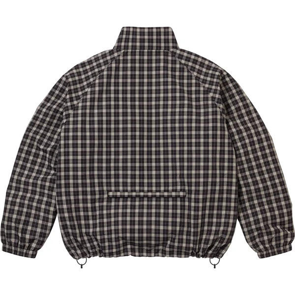 Supreme Plaid Track Jacket - Black (front)