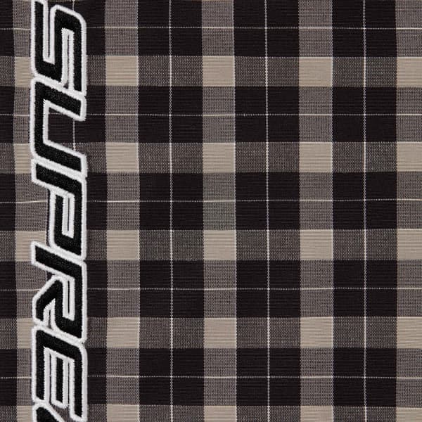Supreme Plaid Track Jacket - Black (front)