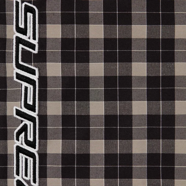 Supreme Plaid Track Jacket - Black (front)